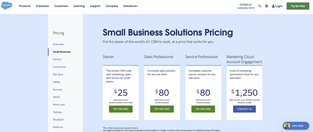 salesforce pricing